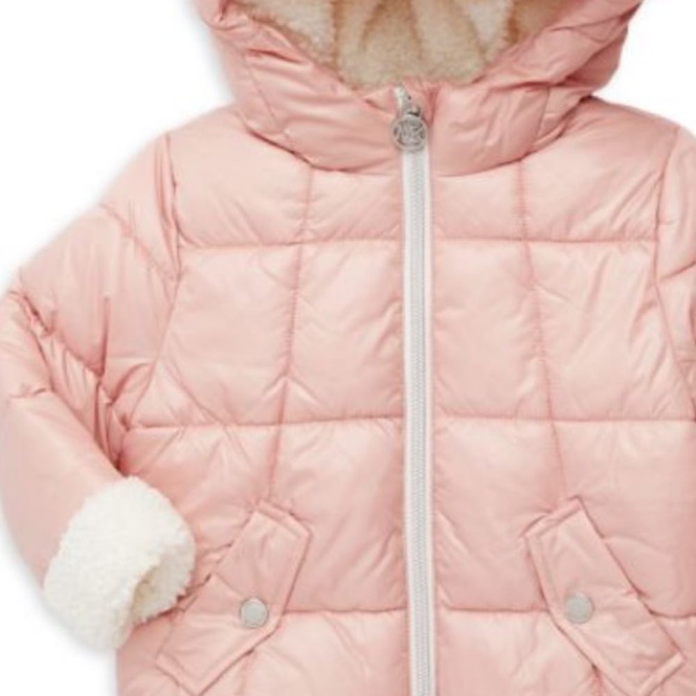 Michael Kors pink Baby Girls' Puffer Coat.